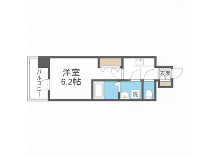 エスリードレジデンス大阪難波(1K/4階)の間取り写真