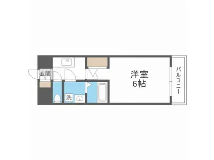 エスリードレジデンス大阪福島フロント(1K/4階)の間取り写真