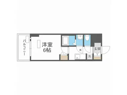 プレサンス塚本アクミリオン(1K/13階)の間取り写真