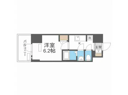 プレサンス塚本アクミリオン(1K/13階)の間取り写真