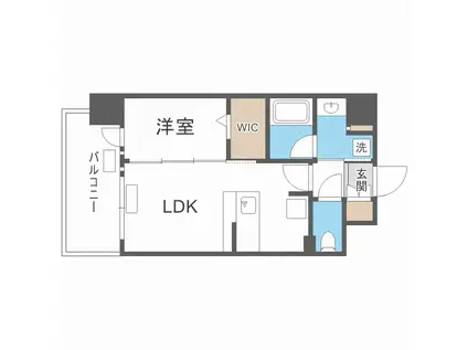 レオンコンフォート都島Ⅱ(1LDK/8階)の間取り写真