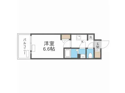 プレサンス大阪都島エレナード(1K/6階)の間取り写真