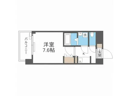 MJC大阪ファインゲート(1K/5階)の間取り写真