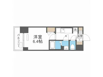プレサンス南堀江スタイルズ(1K/2階)の間取り写真
