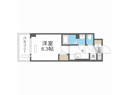 プレサンス南堀江スタイルズ(1K/2階)の間取り写真