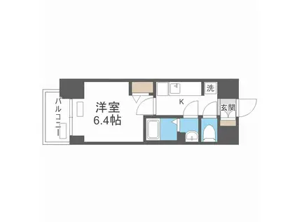 プレサンス南堀江スタイルズ(1K/4階)の間取り写真
