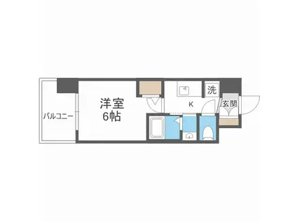 エステムコート大阪ウエストⅡ(1K/8階)の間取り写真