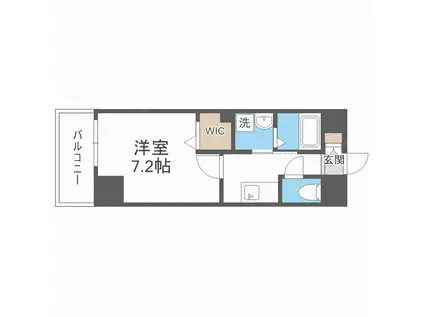 セオリー大阪ルチア(1K/2階)の間取り写真