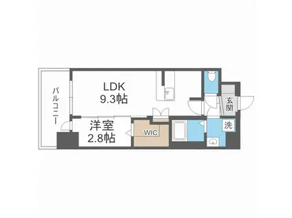 セレニテ新大阪プリエ(1LDK/13階)の間取り写真