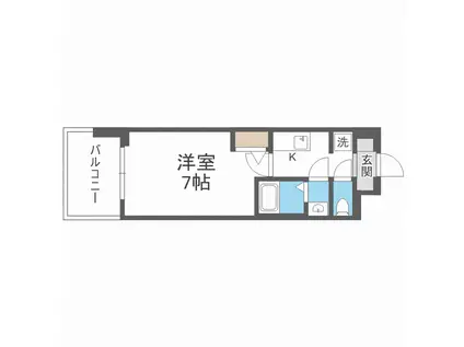 セレニテ新大阪プリエ(1K/12階)の間取り写真