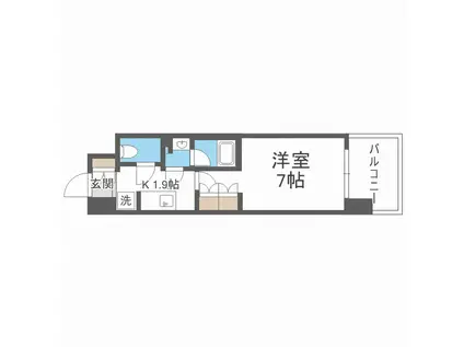 コンフォリア・リヴ新大阪Q(1K/3階)の間取り写真
