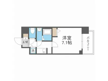 S-RESIDENCE天満GRACIS(1K/9階)の間取り写真