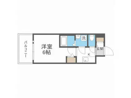 エスリード新大阪グランゲートサウス(1K/2階)の間取り写真