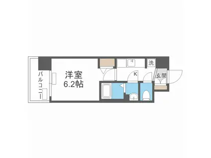 プレサンスOSAKA三国ネオス(1K/7階)の間取り写真