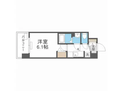 プレサンスOSAKA三国ネオス(1K/10階)の間取り写真