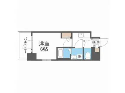 エスリード大阪梅田リュクス(1K/8階)の間取り写真