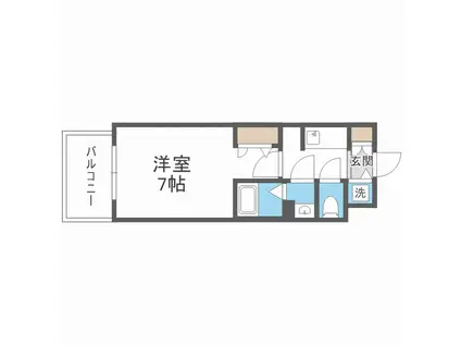S-RESIDENCE大阪九条ノース(1K/4階)の間取り写真