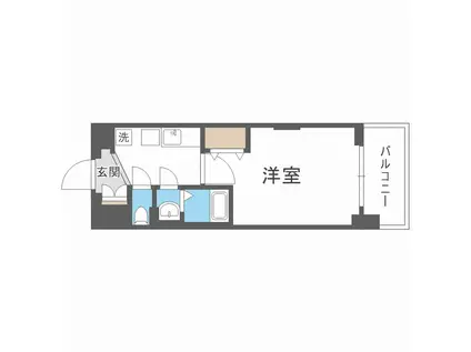 LUXE新大阪α(1K/3階)の間取り写真