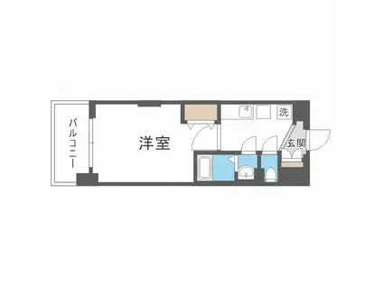 LUXE新大阪α(1K/8階)の間取り写真