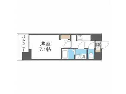 S-RESIDENCE福島GRANDE(1K/8階)の間取り写真