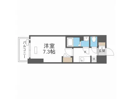 ララプレイス大阪福島プレッソ(1K/11階)の間取り写真