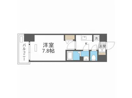 ララプレイス大阪福島プレッソ(1K/15階)の間取り写真