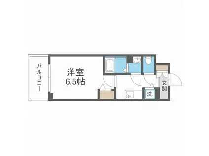アドバンス大阪バレンシア(1K/9階)の間取り写真