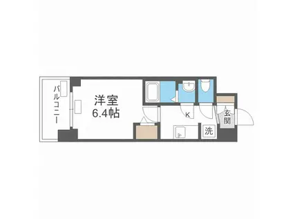 プレサンス新大阪イオリア(1K/5階)の間取り写真