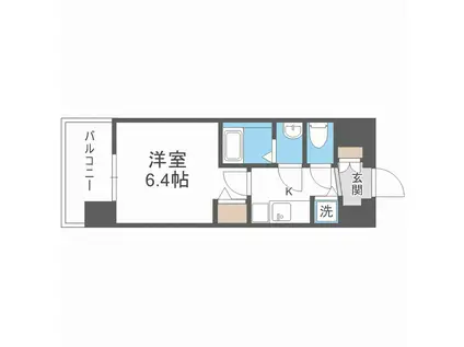アドバンス大阪グロウス(1K/5階)の間取り写真
