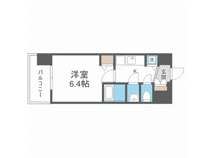 アドバンス大阪グロウス(1K/5階)の間取り写真
