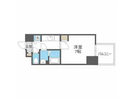 プレサンス心斎橋レヨン(1K/7階)の間取り写真