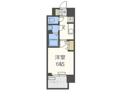 プレサンス大阪天満リバーシア(1K/6階)の間取り写真