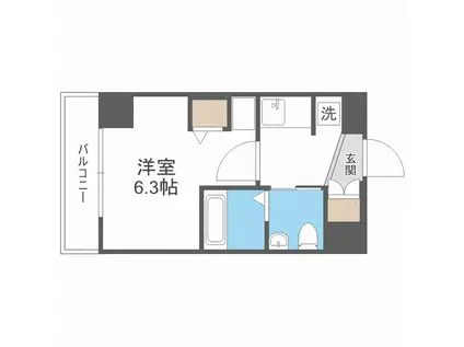 インザグレイス塚本ソレイユ(1K/5階)の間取り写真