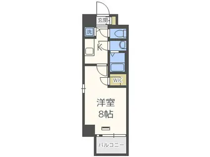 セオリー梅田ドムス(1K/6階)の間取り写真