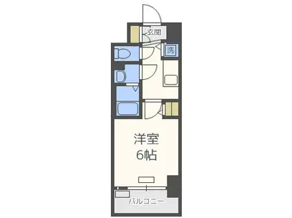 グランカリテ新大阪ウエスト(1K/5階)の間取り写真