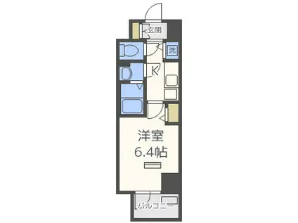 ララプレイス難波シエール(1K/15階)の間取り写真