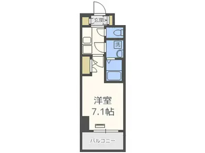 オーキッドレジデンス新大阪(1K/2階)の間取り写真