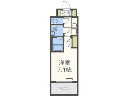 オーキッドレジデンス新大阪(1K/8階)の間取り写真