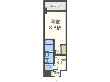 エスリード大阪グランゲート(1K/6階)の間取り写真