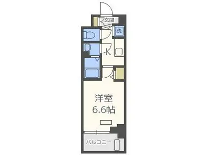 プレサンス塚本グランゲート(1K/9階)の間取り写真