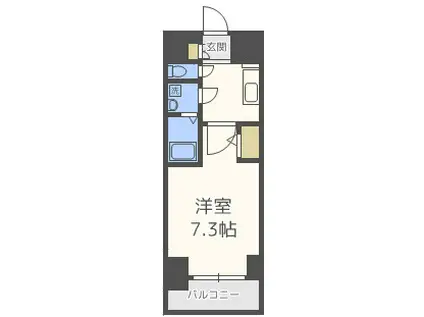 プランドール新大阪PARKレジデンス(1K/5階)の間取り写真