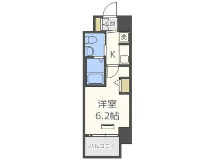 エステムコート難波Ⅳアトリ(1K/8階)の間取り写真