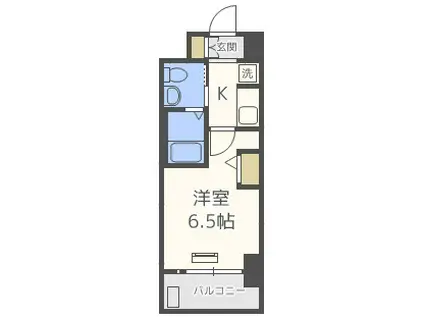 エステムコート難波ウエスト-SIDEⅣザ・フォース(1K/7階)の間取り写真