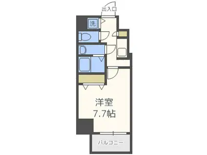 S-RESIDENCE緑橋駅前(1K/8階)の間取り写真