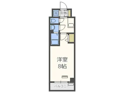 プランドール福島レジデンス(1K/6階)の間取り写真