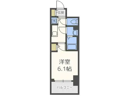 メインステージ大阪ノースマーク(1K/9階)の間取り写真