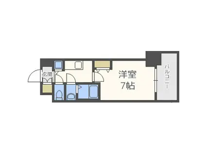 サムティ福島PORTA(1K/8階)の間取り写真