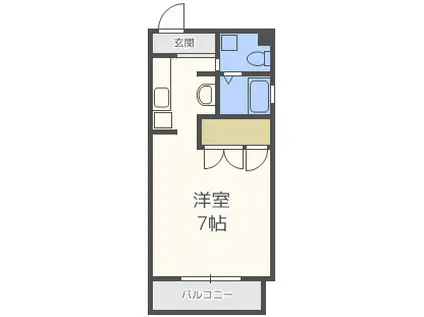 エグゼ西大阪(1K/6階)の間取り写真