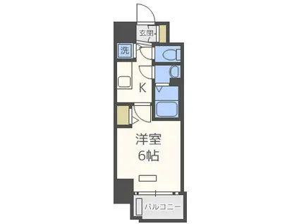 プレサンス新大阪コアシティ(1K/6階)の間取り写真