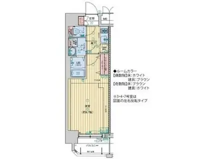 レオンコンフォート桜ノ宮(1K/6階)の間取り写真